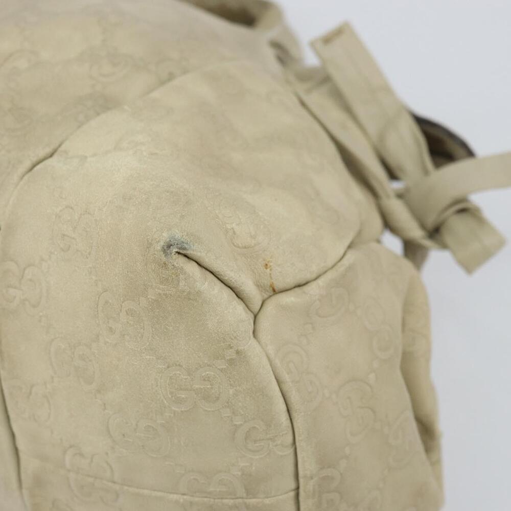 GUCCI GG Canvas Guccissima Histeria Bag Leather Ivory Gold 197020 Auth 159286 - Picture 14 of 16